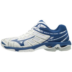 Pánské Volejbalové Boty Mizuno Wave Voltage Bílé/Blankyt